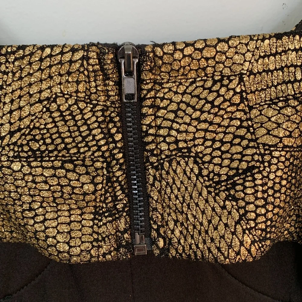 Dainty Hooligan gold snake skin party dress size small - Picture 10 of 13